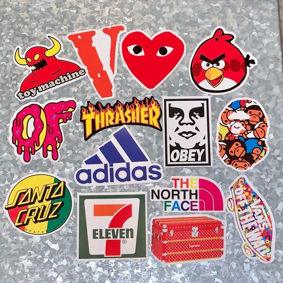 (100 count) Cool Vinyl Skateboard Stickers | Glossy - Picture 2 of 8